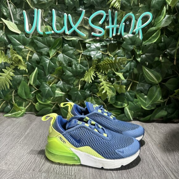 NIKE AIR MAX 270 INDIGO STORM BLUE VOLT A02372 406 Size 11c Unisex